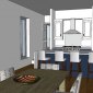 Kitchen layout in 3D format Kitchen layout in 3D format