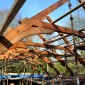 new build old salvaged timber trusses cork
