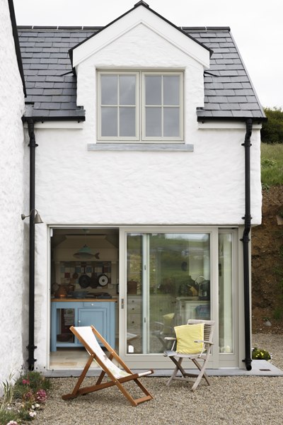 porch area sliding door extension cottage