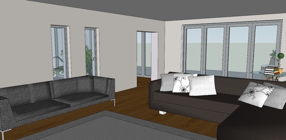 Living room layout in 3D format Living room layout in 3D format