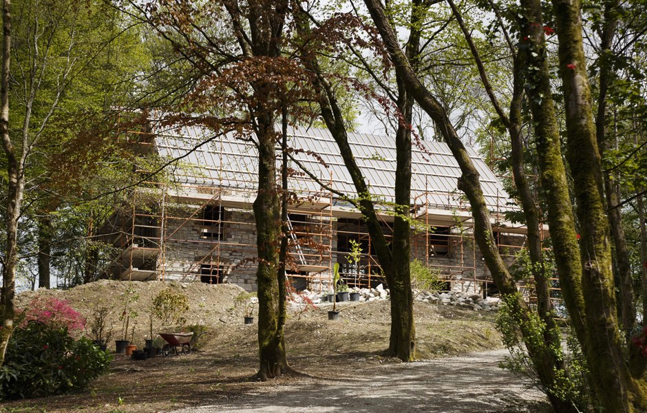 stone building barn cork