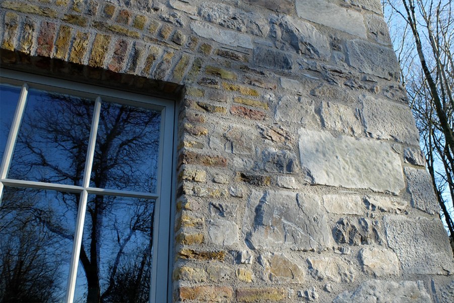 stone brick construction detail window arch cork