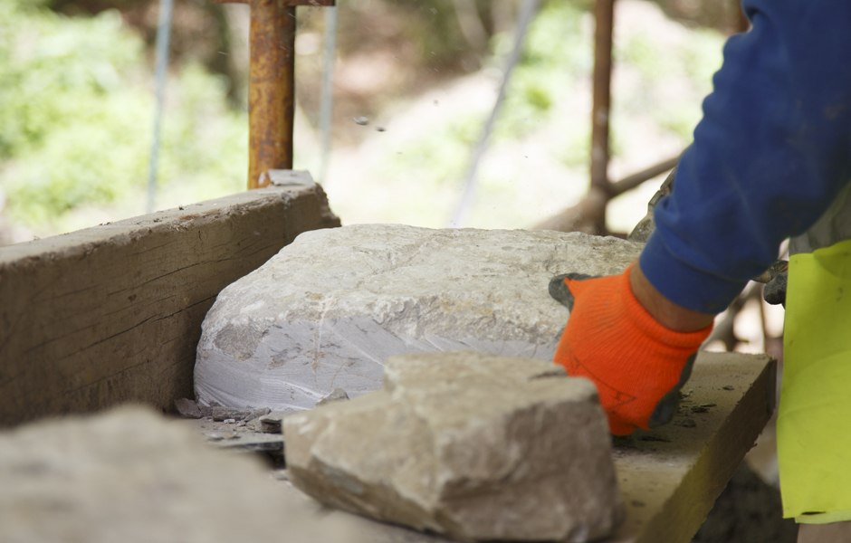 stone cutting traditional limestone cork